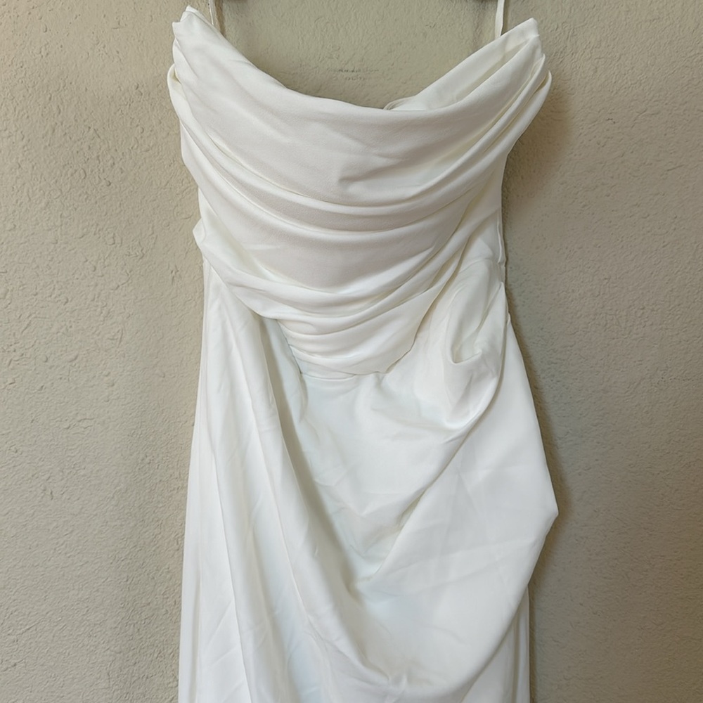 House of CB 'Esmee' Ivory Draped Strapless Bridal Gown Wedding Dress NWOT SIZE S - Picture 6 of 15